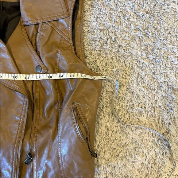 Therapy Tan Faux Leather Jacket - Picture 5 of 7